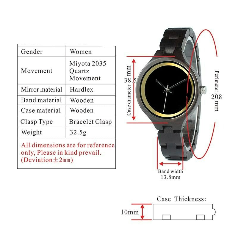 Ladies Wood Timepieces