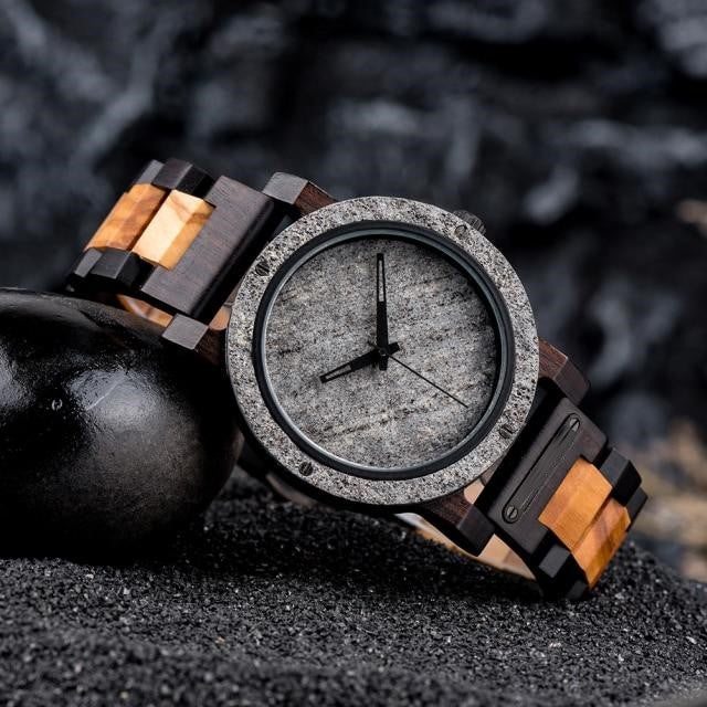 Marble Wood Watch - For Man