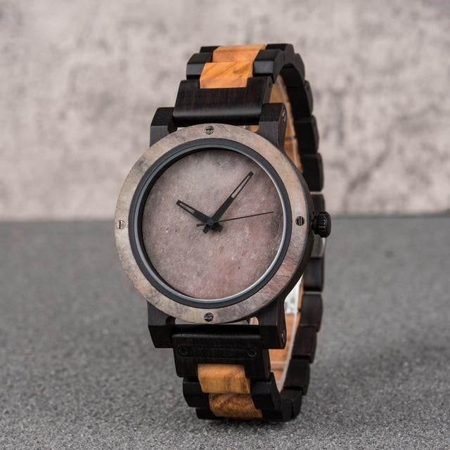 Marble Wood Watch - For Man