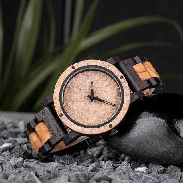 Marble Wood Watch - For Man