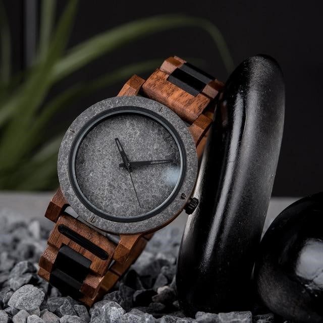 Marble Wood Watch - For Man