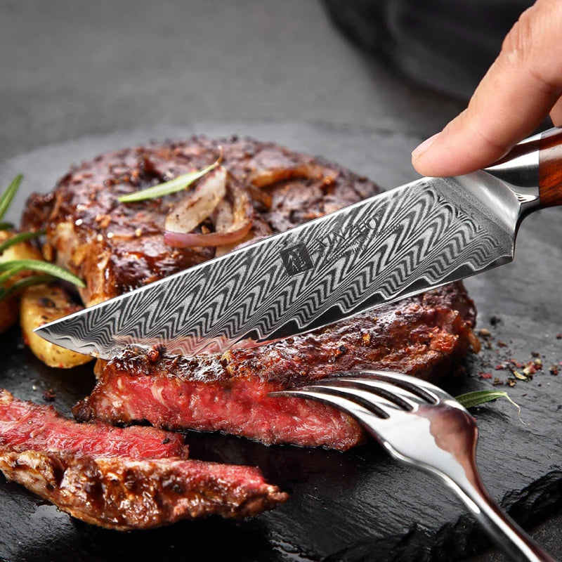 The Master Chef's 15-Piece Damascus Steel Knife Set